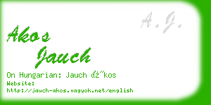 akos jauch business card